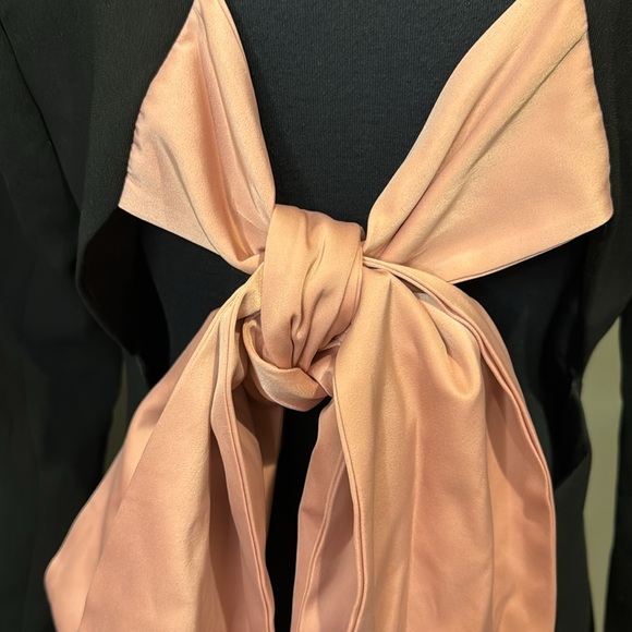 NWT Alex Vinash Womens Large Bow Open Back Crystal Button Blazer Jacket Dress - Picture 6 of 8